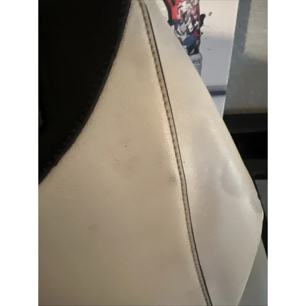 Anne Klein Black White Colorblock Satchel Handbag Top Handle Gold Hardware